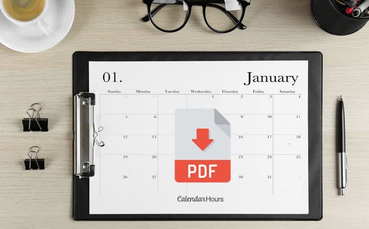 January 2020 Calendar With Holidays