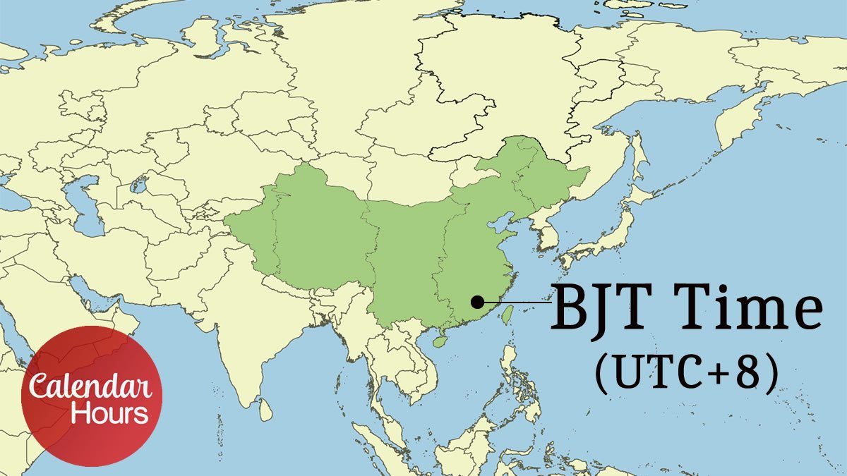 BJT Time Zone Map