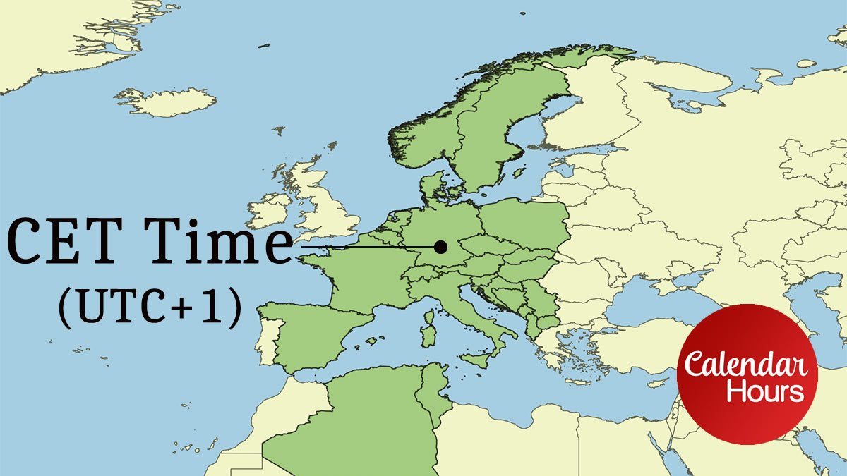 CET Time Zone Map