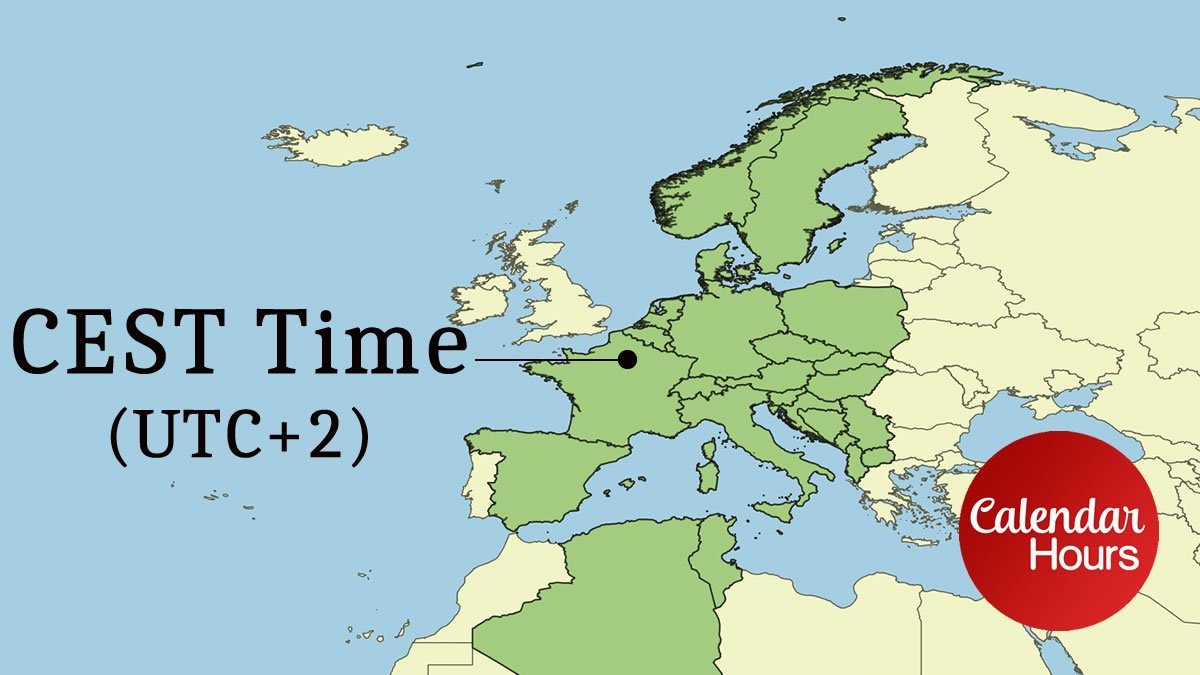 CEST Time Zone Map