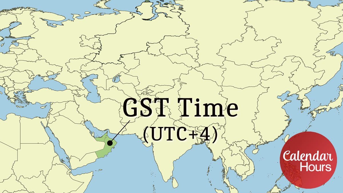 GST Time Zone Map