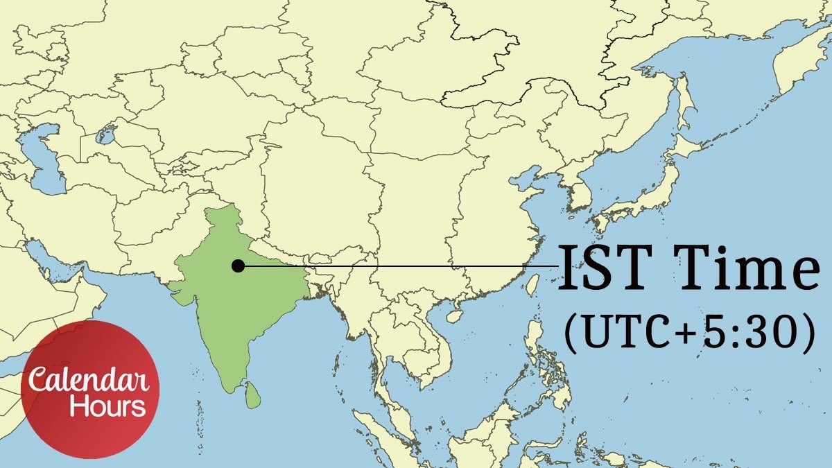 IST Time Zone Map