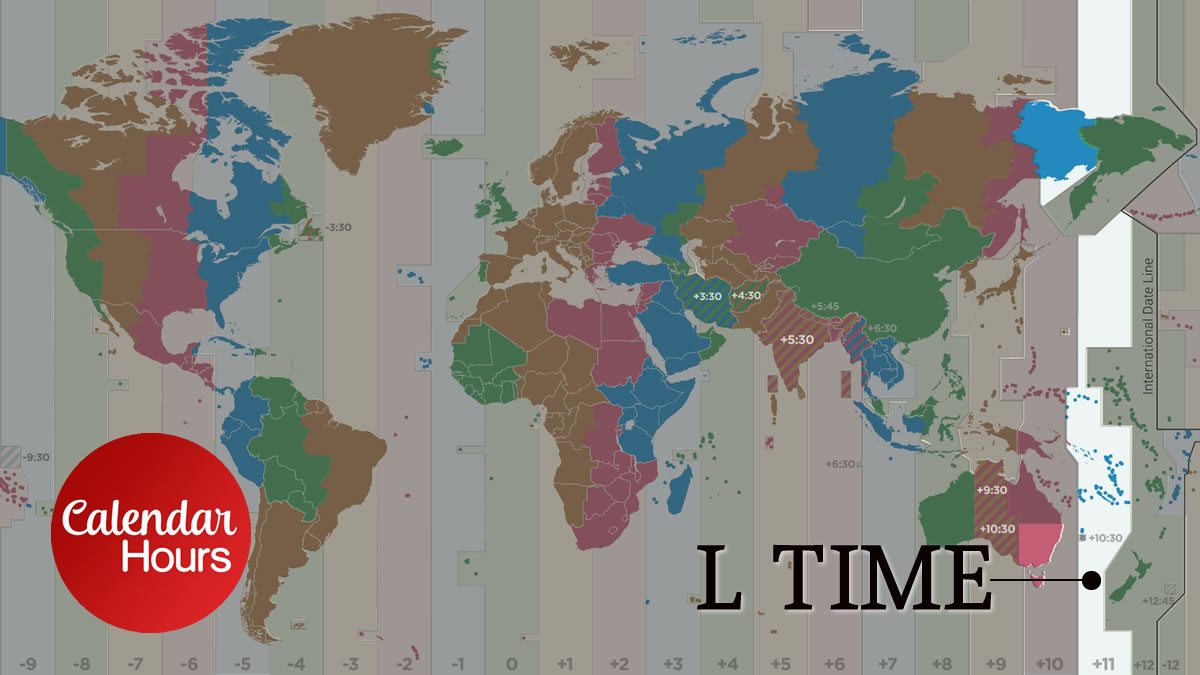 L Time Zone Map
