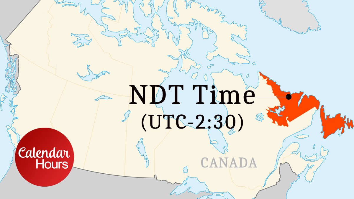NDT Time Zone Map