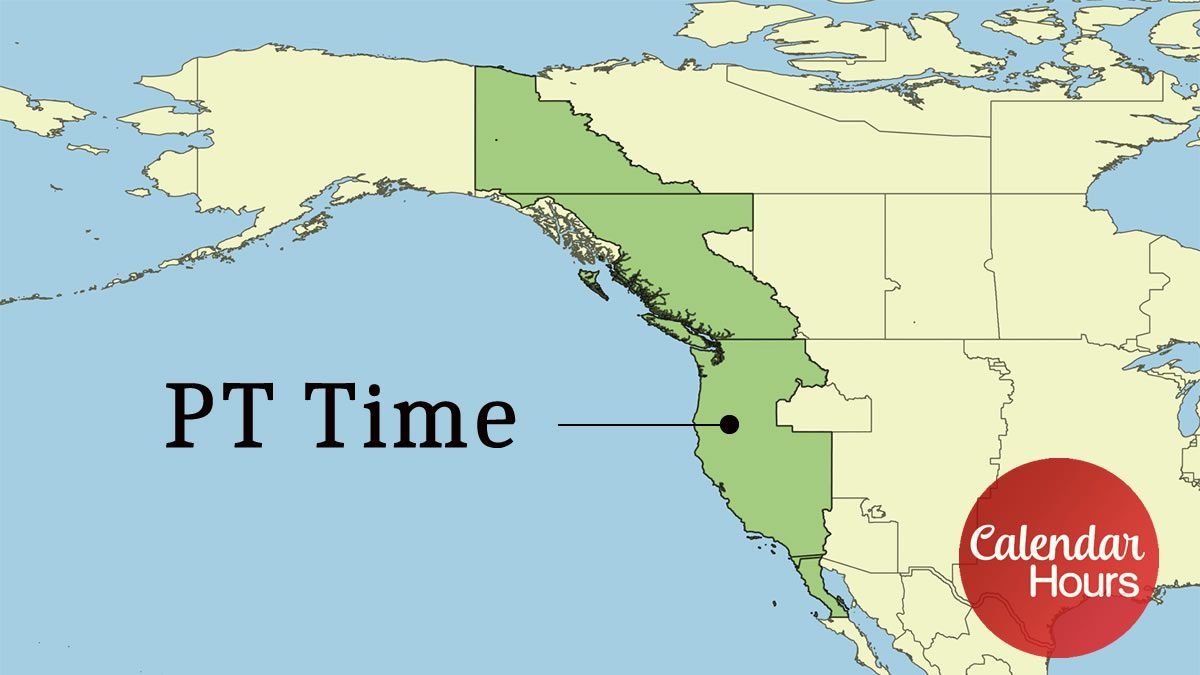 PT Time Zone Map