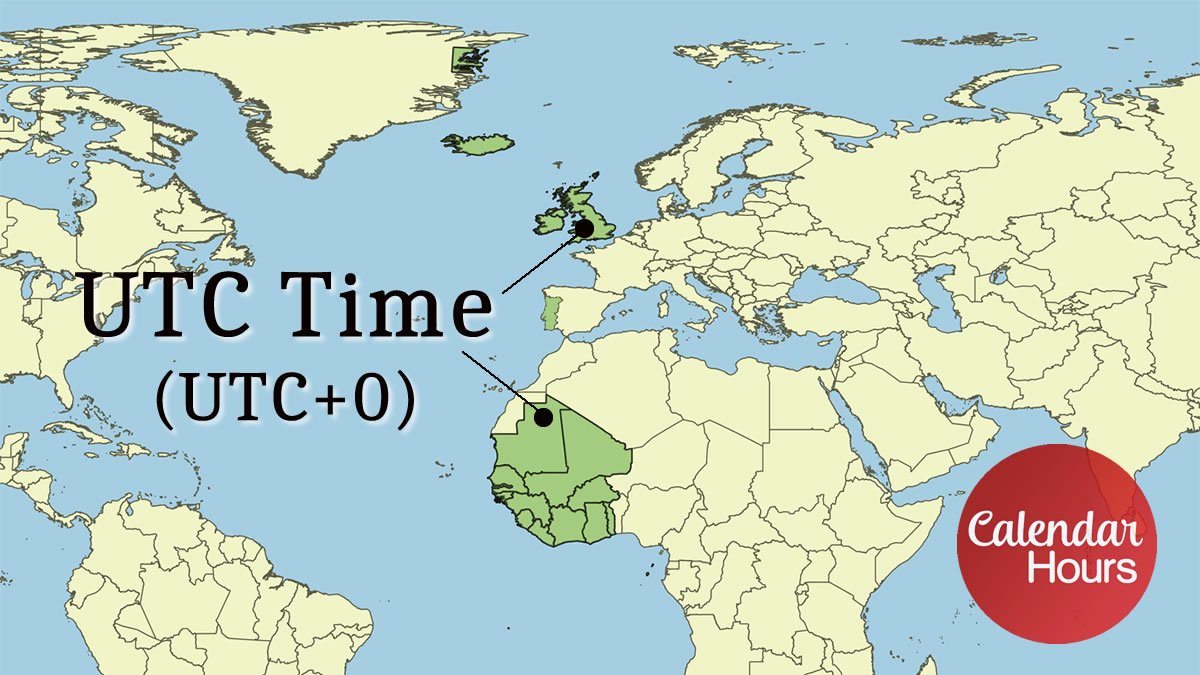 UTC Time Zone Map